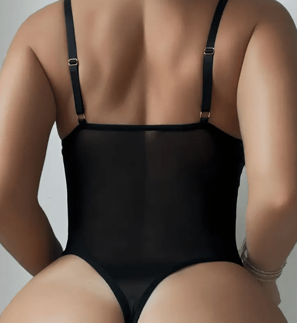 BODY NEGRO DISEÑO FLORAL TALLA L3