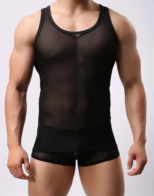 CAMISETA TRANSPARENTE ELASTICADA SIN MANGA TM1