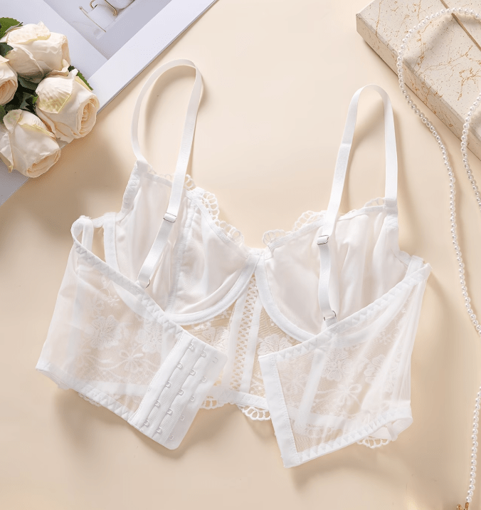 CONJUNTO BLANCO ENCAJE TL2