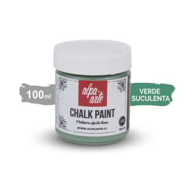 Pintura Tiza 100 ml (Chalk Paint) – VERDE SUCULENTA1