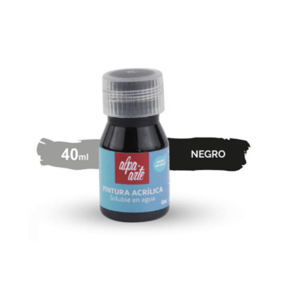Pintura Acrílica 40 ml – NEGRO1