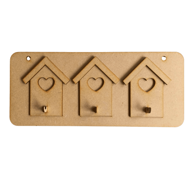 Colgador de llaves Casitas corazón1