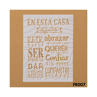 Estencil 15x20cm FR0071