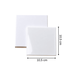 Par de Ceramicas en Blanco para sublimar Cuadradas 10.5cm