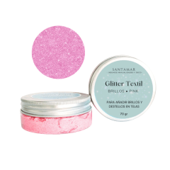 Pasta Glitter textil – Rosados