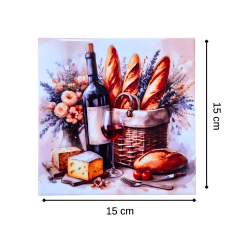Ceramica con diseño 15x15cm  CBZ17
