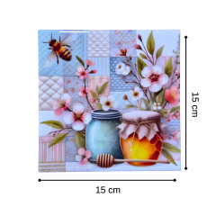 Ceramica con diseño 15x15cm  CBZ24