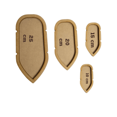 Pack 4 moldes de hojas de macrame (Pluma)