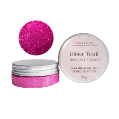 Pasta Glitter textil – Fucsia