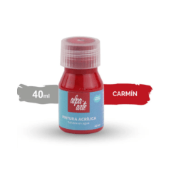 Pintura Acrílica 40 ml – CARMÍN
