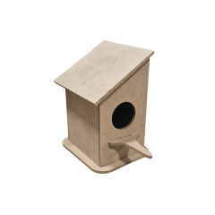 Casa de pájaro techo angular 15x10x8cm