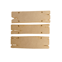 Tres carteles efecto madera rota