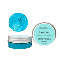 Emulsión Textil Metalizada – Azul Turquesa
