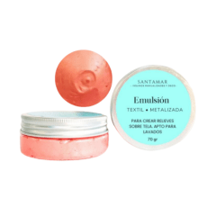 Emulsión Textil Metalizada – Coral Anaranjado