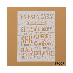 Estencil 15x20cm FR007