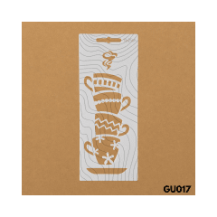 Estencil 10x25cm GU017