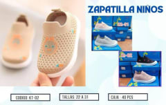 ZAPATILLA DE NIÑO CAJA AZUL IMPORTADO  -TALLA 21-33