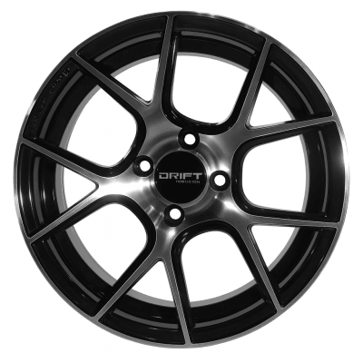 LLANTA  DEPORTIVA  4X100  AZ5007  15X7.0  BLACK  MACHINE  FACE  ET 351