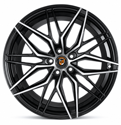 LLANTA DEPORTIVA 5X112 FF107 19X9.5 MATT BLACK MACHINE FACE ET381