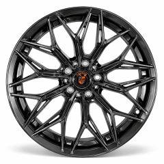 LLANTA DEPORTIVA 5X108 FF106 18X8.5 HYPER BLACK ET 38