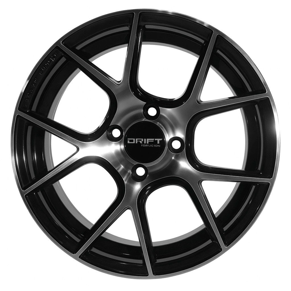LLANTA  DEPORTIVA  4X100  AZ5007  15X7.0  BLACK  MACHINE  FACE  ET 35 0