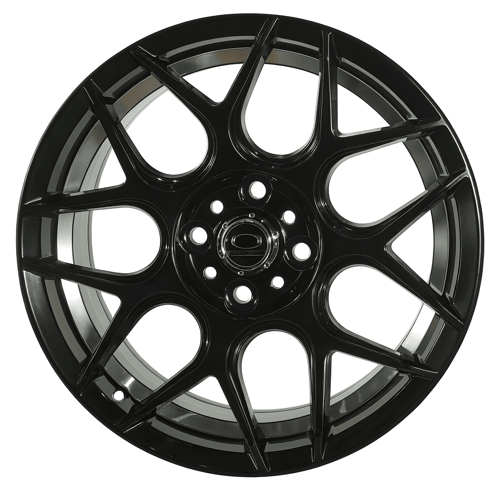 LLANTA DEPORTIVA 4X100 DELTA-7 15X7.0 GLOSS BLACK UNDERCUT ET 35 0
