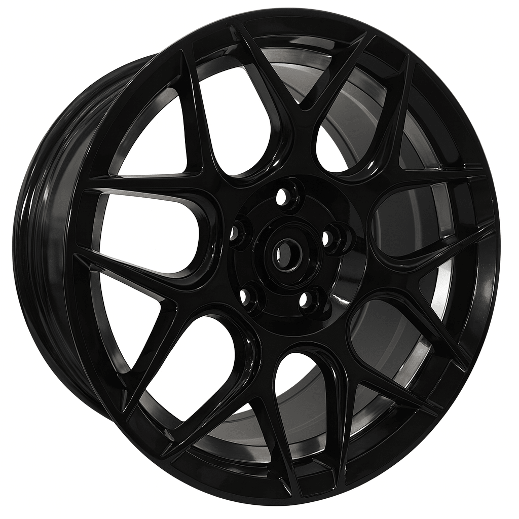 LLANTA DEPORTIVA 4X100 DELTA-7 15X7.0 GLOSS BLACK UNDERCUT ET 352