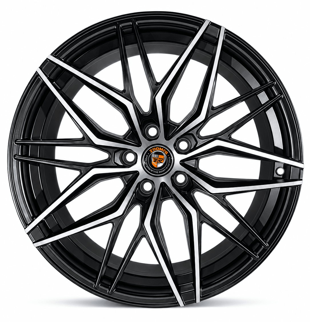 LLANTA DEPORTIVA 5X112 FF107 19X9.5 MATT BLACK MACHINE FACE ET38 0