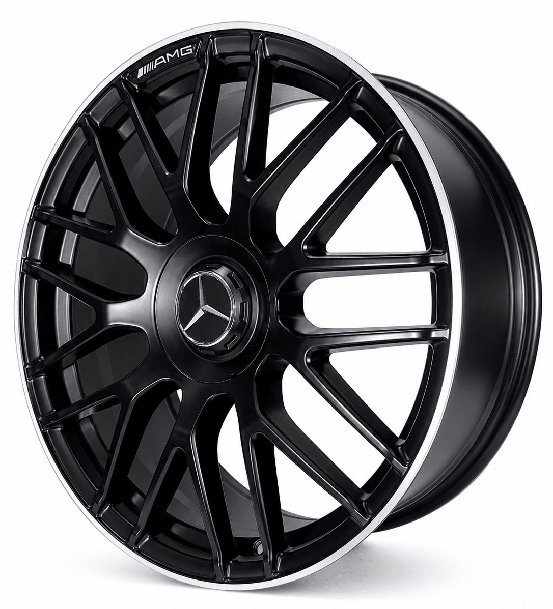 LLANTA DEPORTIVA 5X112 H3368F 20X8.5 MATT BLACK MACHINE LIP ET 362