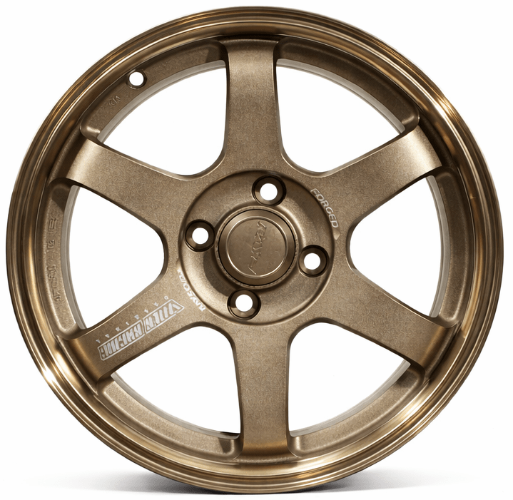 LLANTA DEPORTIVA 4X100 FF53 15X7.0 BRONZE+BRONZE COATING LIP+MILLING ET 38 1
