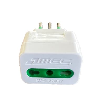 ENCHUFE MACHO ADAPTADOR 10A A 10/16A 2200W BLANCO1