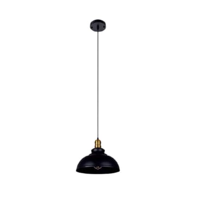 LAMPARA COLGANTE E27 NEGRA BRASS1