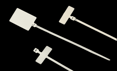 AMARRACABLE BLANCA 200X2.5MM CON IDENTIFICADOR BOLSA 100 UNID1