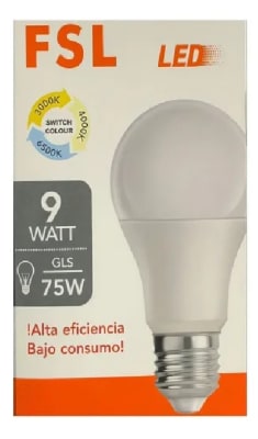 AMPOLLETA LED 9W 3CCT 3000K/4000K/6500K1