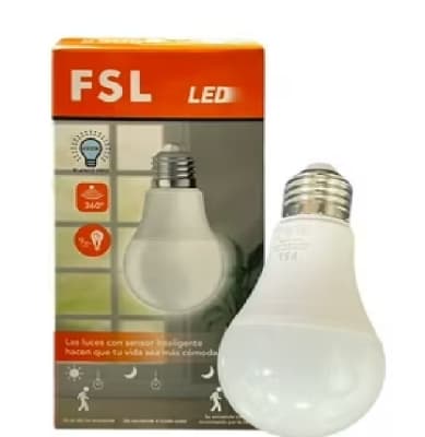AMPOLLETA LED 9W C/SENSOR 6500°1