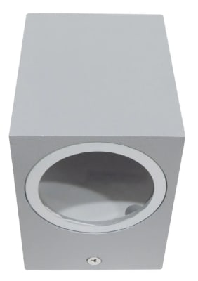 APLIQUE UNIIRECCIONAL GU10 ALUMINIO CUADRADO GRIS HEXOS IP44 DS011