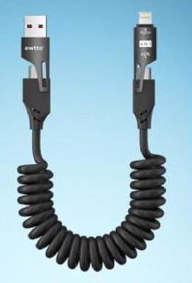 CABLE USB CARGADOR RETRACTIL ITERCAMBIABLE TIPO C UCB V81