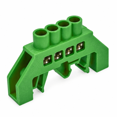 BORNE VERDE 4 CONEXION DIN1