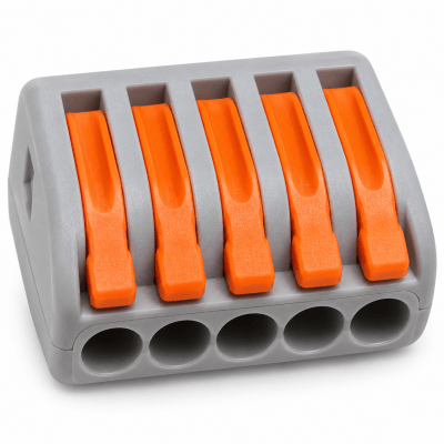 CONECTOR ELECTRICO CLIP 5 PIN GRIS PATA NARANJA1