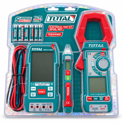 SET DE TESTER +AMPERIMETRO TENAZA+DETECTOR DE VOLTAGE1