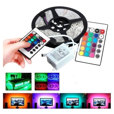 CINTA LED 5050/60D RGB INTERIOR 5MTS C/CONTROL1