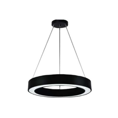 PANEL LED 48W DOBLE CIRCULO NEGRA 6000°  600 EXT X 400 INT X701