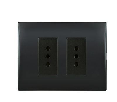ENCHUFE DUPLEX 10A BLACK 250V1
