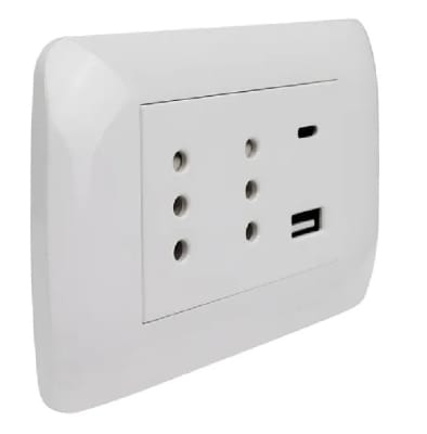 ENCHUFE DOBLE 10A + 1 USB + TIPOC BLANCO1
