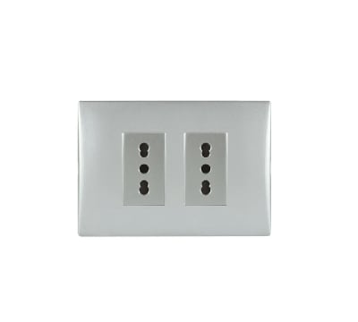 ENCHUFE DUPLEX 10/16A SILVER 250V1