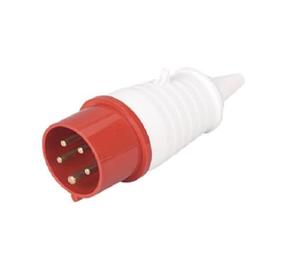 ENCHUFE MACHO IND 3P+N+T 32A VOL 380V IP441