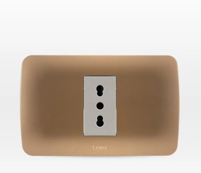 ENCHUFE SENCILLO 10/16A TITANIO MOD  BEIGE1