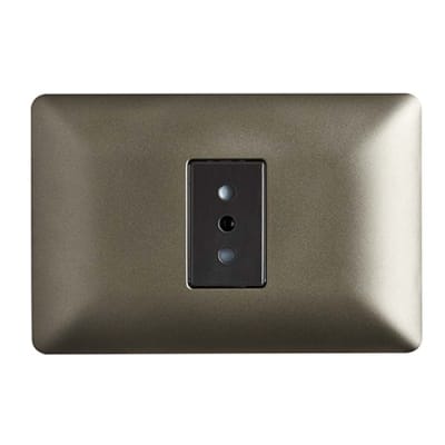 ENCHUFE SENCILLO 10A TITANIO MOD CAFE1