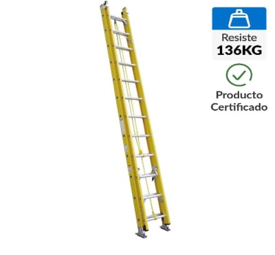ESCALA EXTENSION FIBRA DE VIDRIO 4.3 A 7 MTS AMARILLA 150KG1