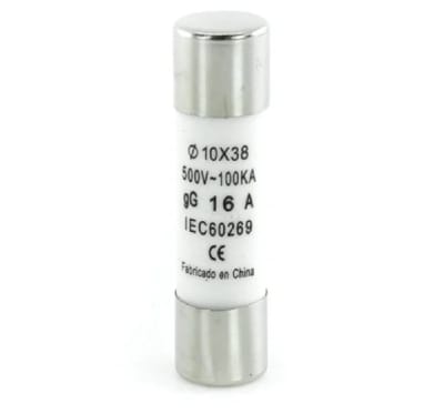 FUSIBLE CILINDRICO 16A 10X381